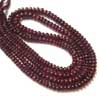Blood Red Ruby Smooth Roundel Beads Strand Length 14 Inches and Size 3mm to 5mm approx.